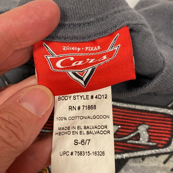 Vintage Disney Pixar cars long sleeve tee tow Mater, lightning McQueen small 6/7 - Picture 7 of 8